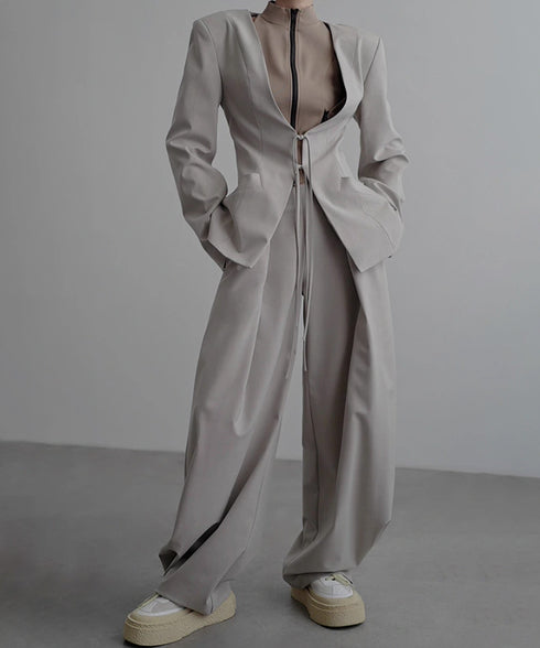 Collarless Jacket